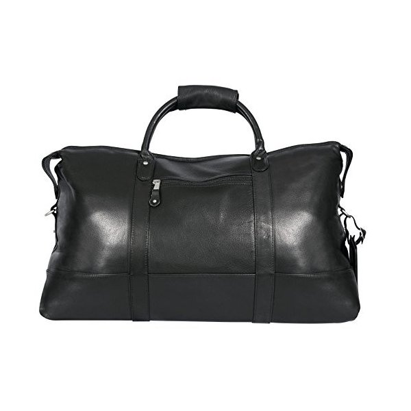 Canyon Outback Leather Goods Inc. Falls Canyon 22-inch Leather Cabin Duffel Bag - Full Grain Black L
