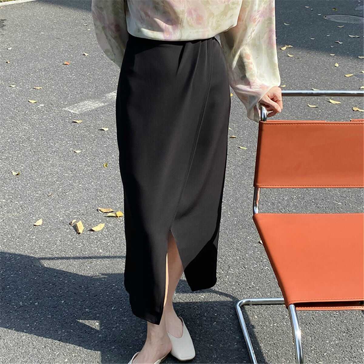 ボトムス ラップスカート タイト ストレート ハイウエスト スリット ロング丈 アシンメトリー かわいい 大人可愛い きれいめ シンプル カジュアル 大人 上品 おしゃれ お洒落 かっこいい lbot 5,914円