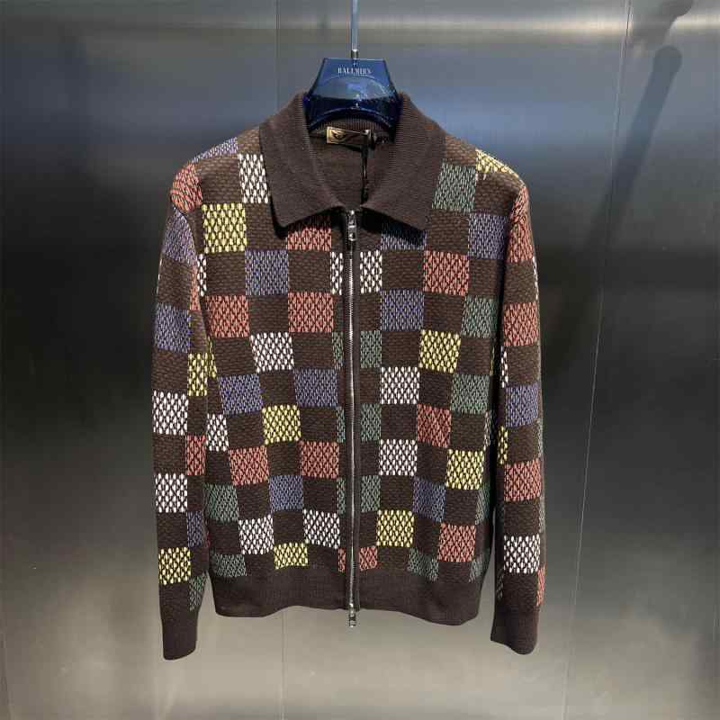 秋冬 コーデ メンズ 服 シンプル ファッション オシャレ 大人 かっこいい 大きいサイズ ストリート 紳士服 ウール カーディガン カジュアル ニット ジャケット チェック柄 セーター