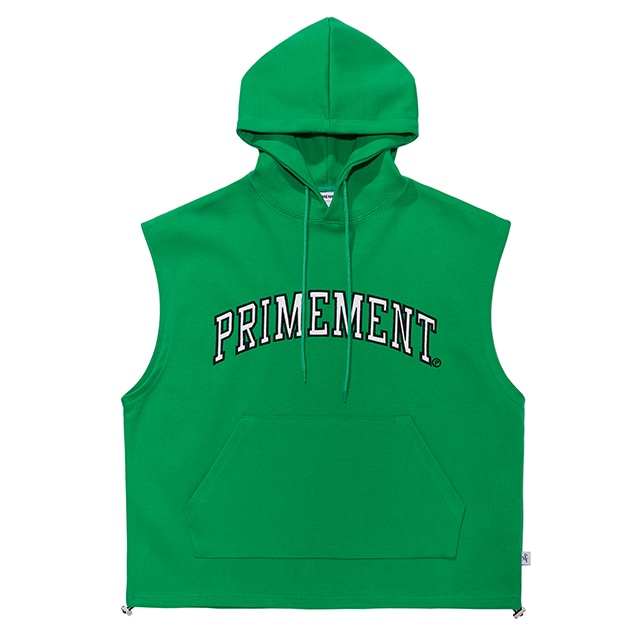 Patch Hoodie Vest Green