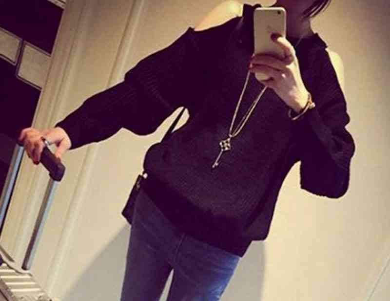 セーター レディース ロング おしゃれ トレーナー ニットセーター 黒 ゆる 春 ざっくり 人気 Vネック ニット 厚手 ハイネック 洗える 柄 タートルネック ふわふわ ノルディック ケーブル編み 5,088円