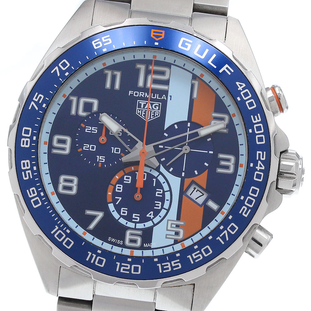 タグホイヤー TAG HEUER CAZ101AT.BA0842 フォーミュラ1 ガルフ スペシャルエディション クォーツ メンズ 箱・保証書付き_939340【中古】