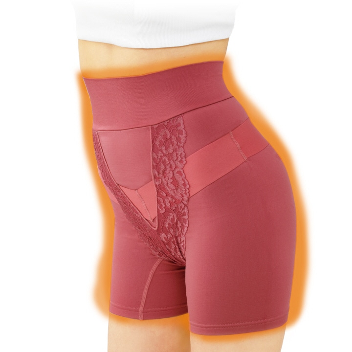 あったか温め 素材 尿もれ 頻尿 対策 あったかメディカルコツバンサポーター ワイン