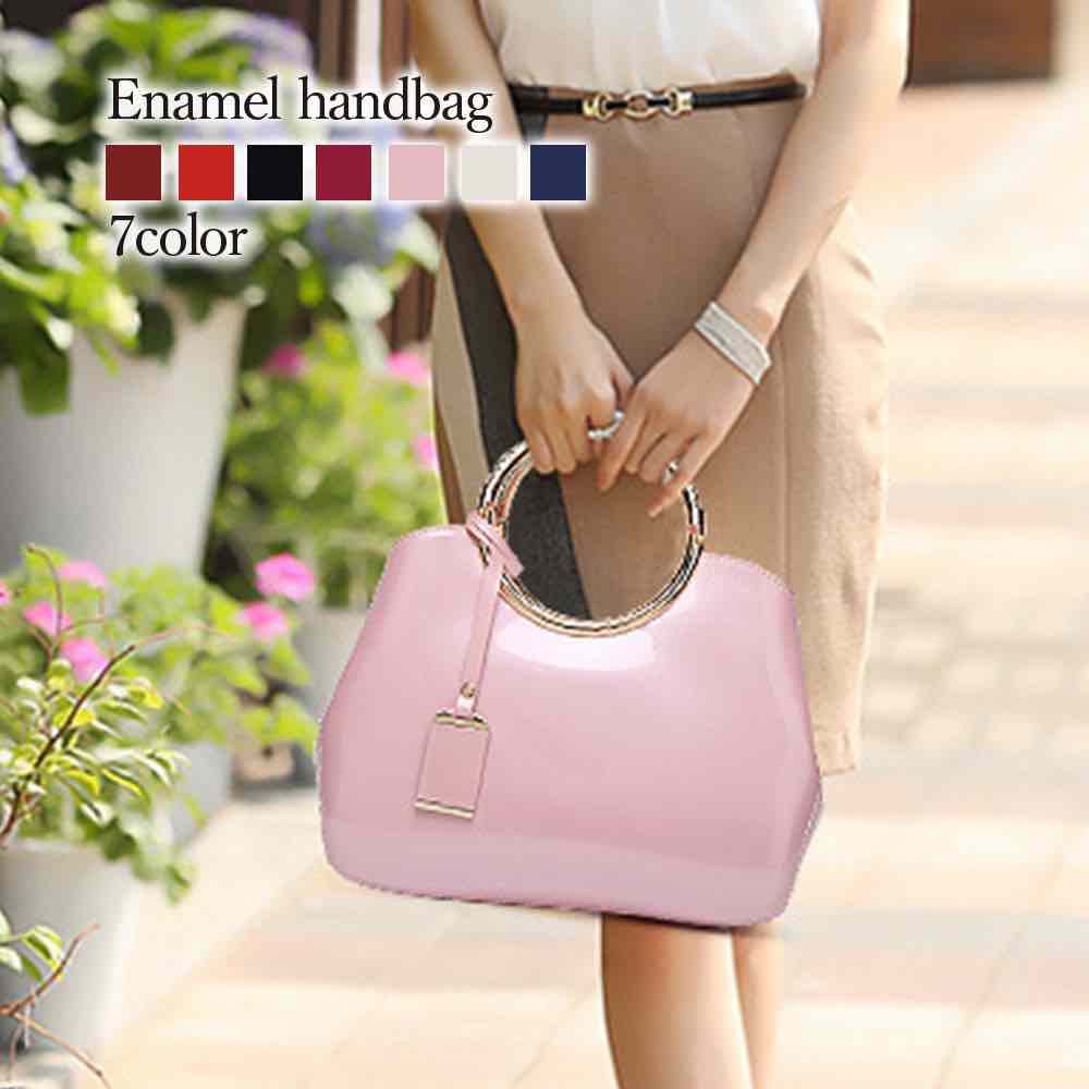 ハンドバッグ レディース エナメル調ハンドバッグ 斜めがけ ミニトートバッグ 布 夏 黒 軽い ミニショルダーバッグ 冬 ブランド ショルダー おしゃれ トート 秋 ミニ ショルダーバッグ 財布 ミニ