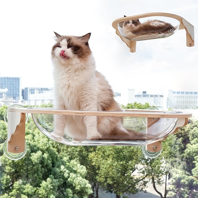 Shinyever キャットウォーク 猫 ハンモック 猫 窓用ハンモック 窓 宇宙船 吸