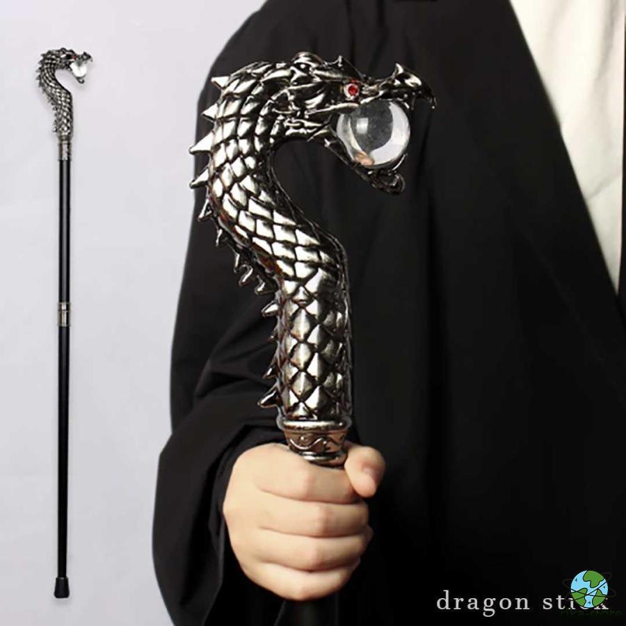 杖 龍 シルバー ステッキ おしゃれ 高級 銀 男性 女性 金属 ウォーキングスティック ソリッド ヴィンテージ デザイナー