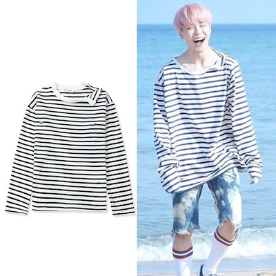 防弾少年団 BTS/JIMIN着用長袖、ストライプジミン 長...のサムネイル