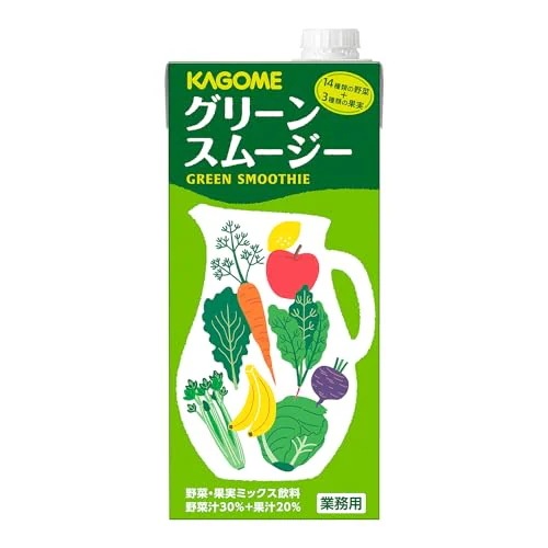 カゴメ ホテルレストラン用 グリーンスムージー 1L×6本（業務用 レストラン用 大容量）