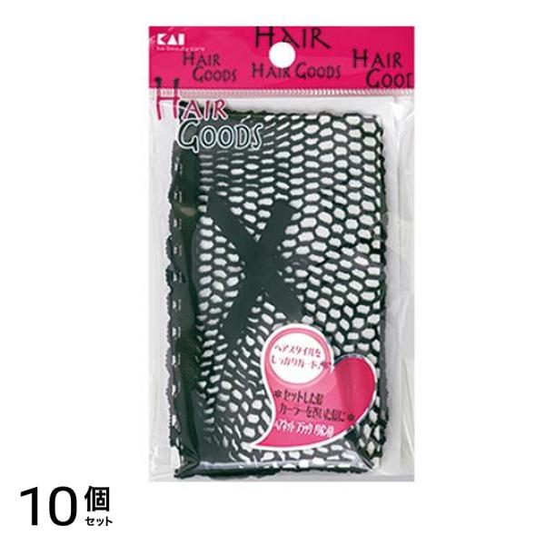 HAIR GOODS(ヘアグッズ) ヘアネット ブラック(リボン付) HA3045 1個入 10個セット
