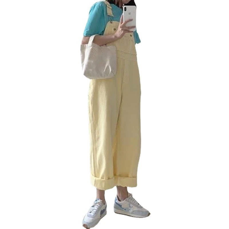 デニムパンツ 2024韓国ファッション レディース ガウチョパンツ コ一デ完成!サ口ペッ卜プリーツワイドパンツ