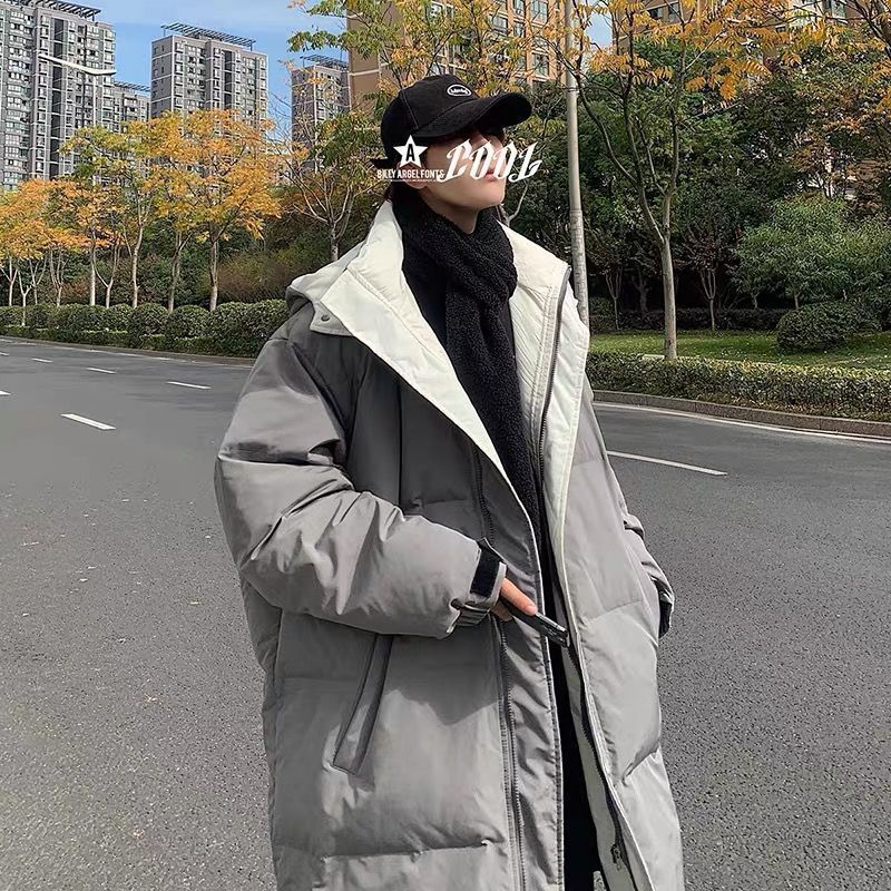 冬日系新作 ロングコート ジャケット コットンジャケット ダウンコート ファーカラー ins厚手ウォーム メンズ カップル ゆったり百掛快適けins韓国ファッション ポリエステル