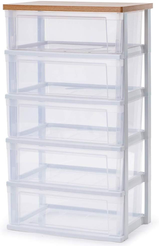 チェスト ワイド 3段 4段 5段 日本製 簡単組み立て 幅54.5×奥行き39.1 フレンチオーク木天板 b)ナチュラル