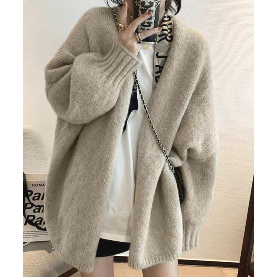 ブラウス トッパーカーディガン ニット 秋冬羽織り ニット