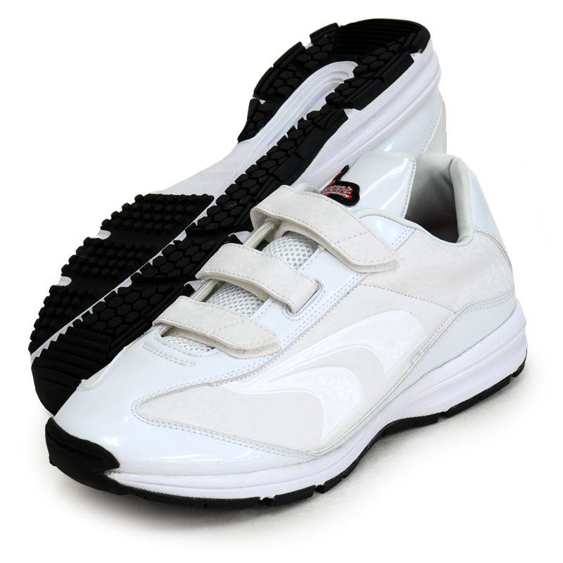 スラッガー Slugger トレーニングシューズ 白 (TS-03W) 3本ベルト 野球 アップシューズ トレシュー 23SS(D-027W)