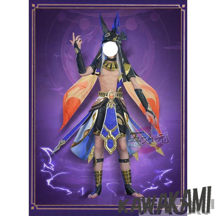 五次元　基萌　原神　コスプレ　セノ　衣装　 いしょう ウイッグ　1319