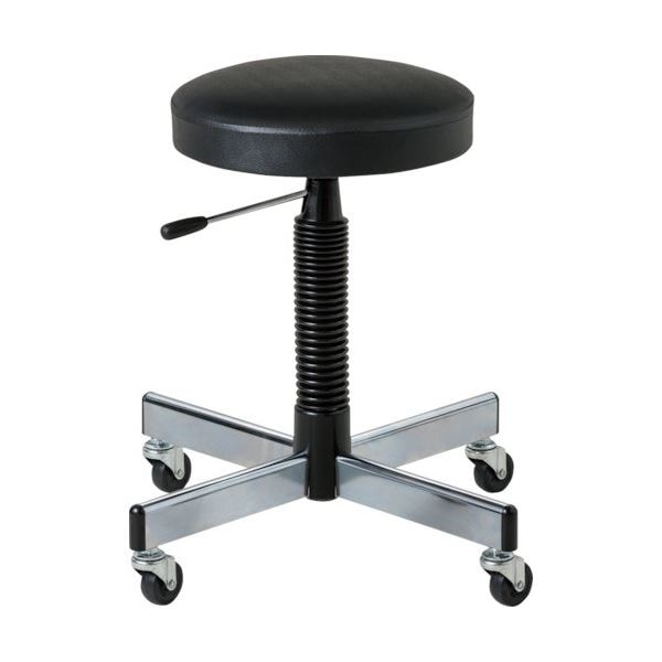 作業用チェア ガス調整式 Φ315xH450-620mm ブラック L-60GC 1脚 完成品