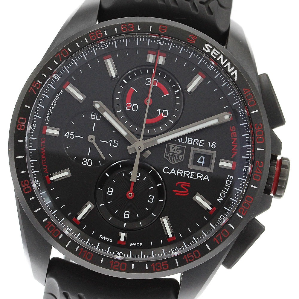 タグホイヤー TAG HEUER CBB2080 カレラ キャリバー16 アイルトン・セナ クロノグラフ 自動巻き メンズ 良品 箱・保証書付き_903405【中古】