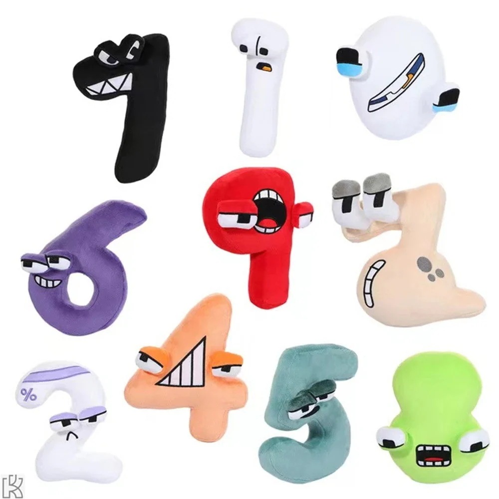 20cm 啓発教育おもちゃ 枕 かわいいソフト数字 ぬいぐるみ ロア ナンバー 数字 0-9 ぬいぐるみ Lore アルファベット 数字のぬいぐるみ