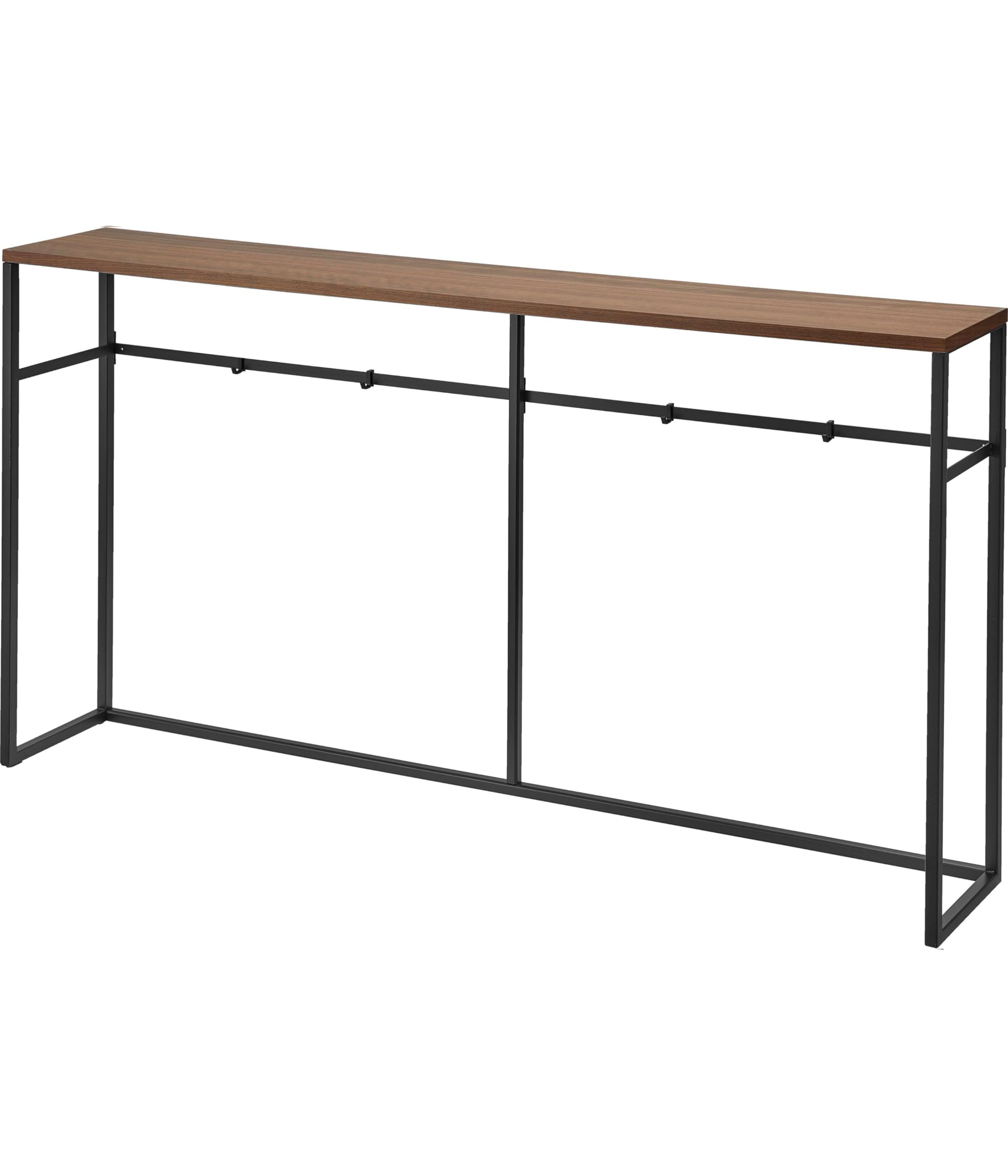 ソファー裏 コンソールテーブル ホワイト 約W126×D20.5×H65cm タワー tower 飾り棚 フック付き サイドテーブル スリムなのに大容量 2026