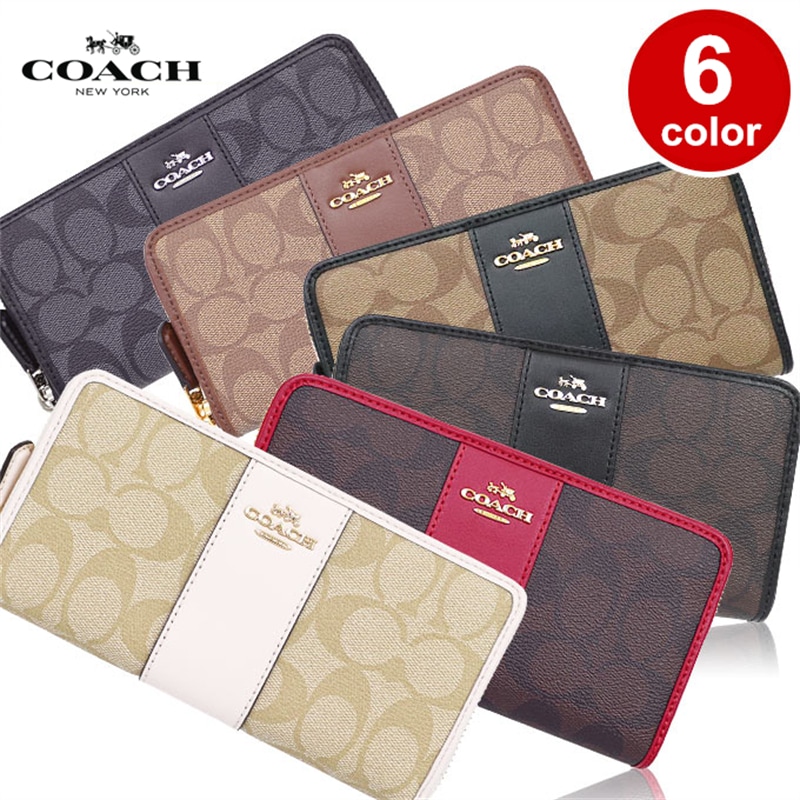 【20%再値下げショップクーポン発行中!】 即納 財布 長財布 F54630 54630 ラグジュアリー シグネチャー PVC レザー アコーディオン ジップ アラウンド アウトレット