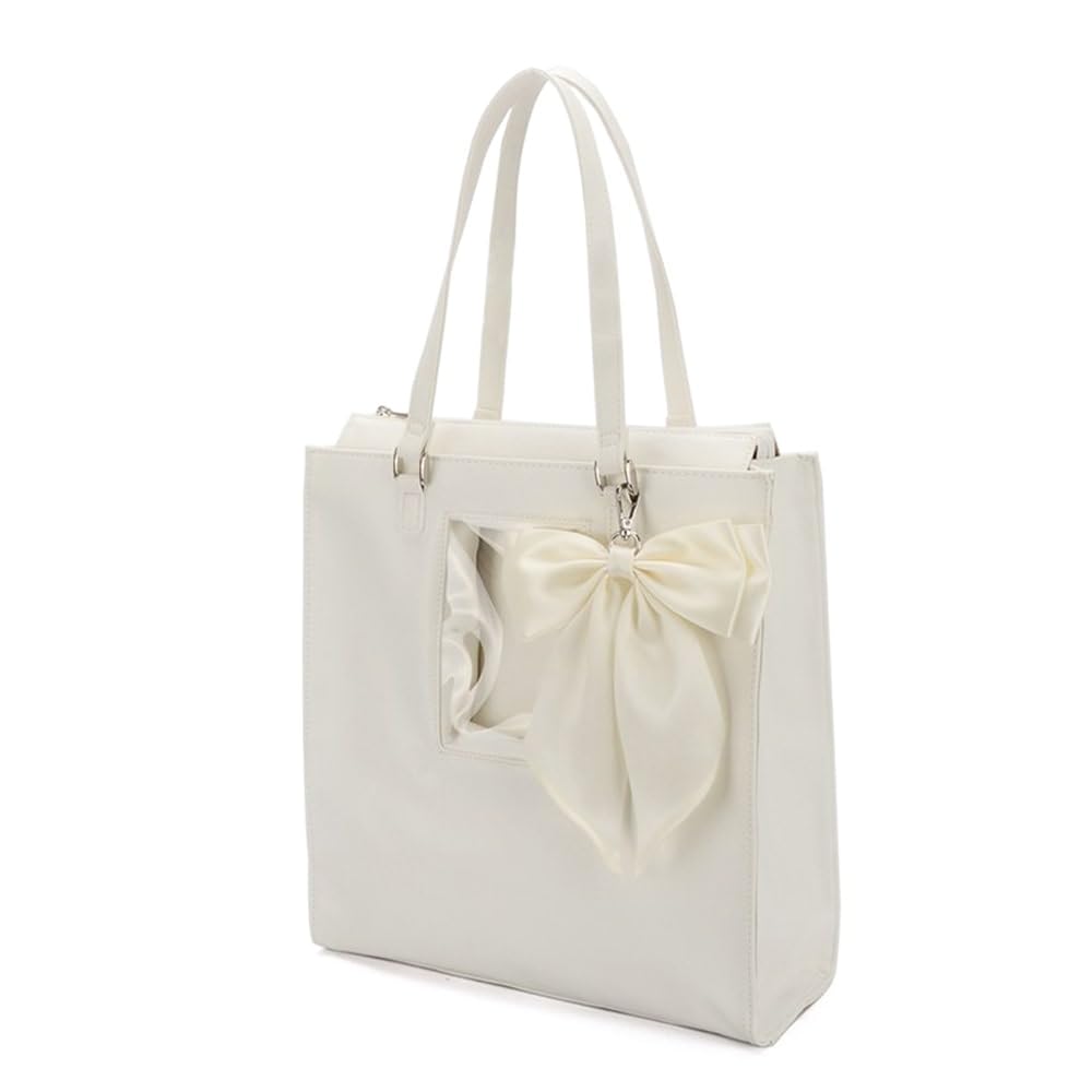 [Riridear] 【リリディ】推し活バッグ 痛バ 痛バッグ トートバッグ ぬいまど付き (ホワイト)