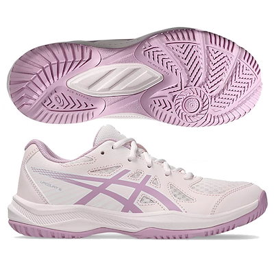 他サイト： アシックス 1074A045-701-19.0 ジュニア バレーボールシューズ UPCOURT 6 GS（Pale Pink/Light Ube・サイズ：19.0cm） 1074A045701190の商品画像