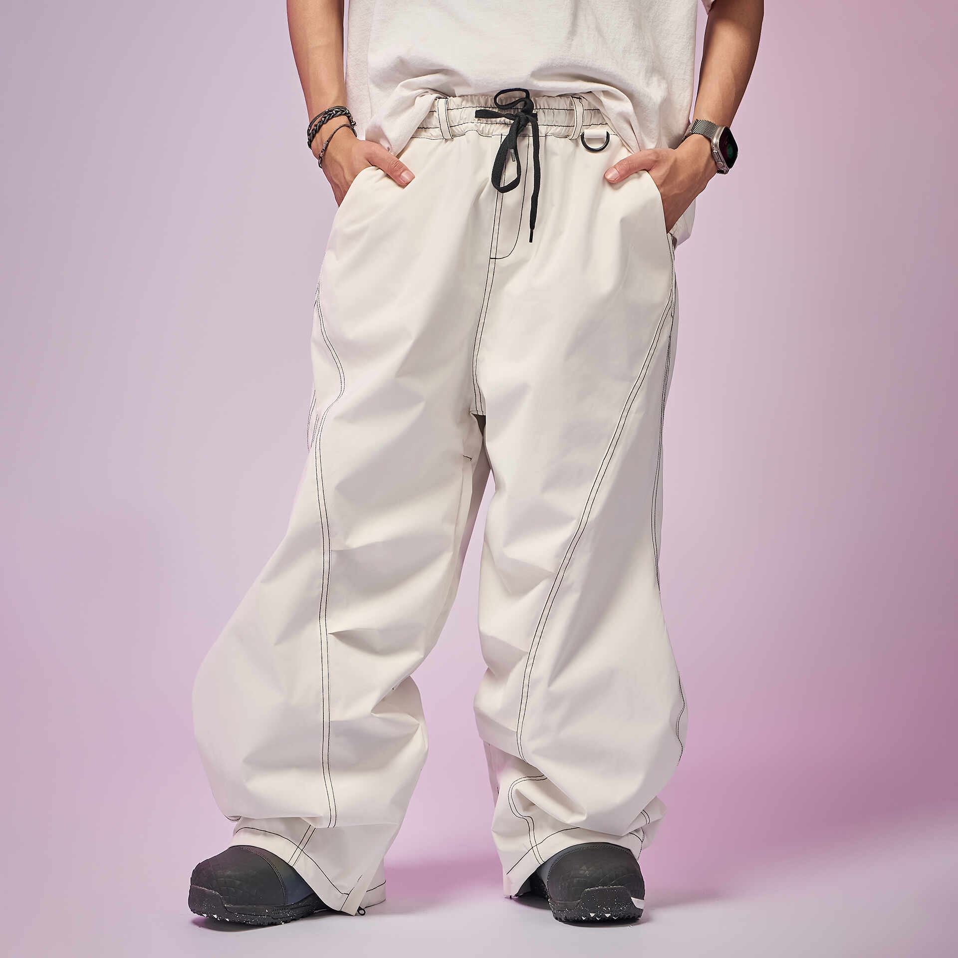 スノパンツ 2025 2026 スキーパンツ 黒 白 レディース メンズ スノーボードウェア スキーウェア スノボウェア ロングパンツ