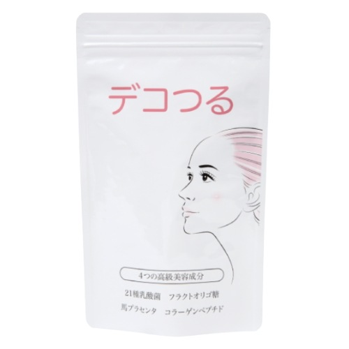 デコつる 乳酸菌 馬プラセンタ コラーゲンペプチド配合サプリメント 124粒