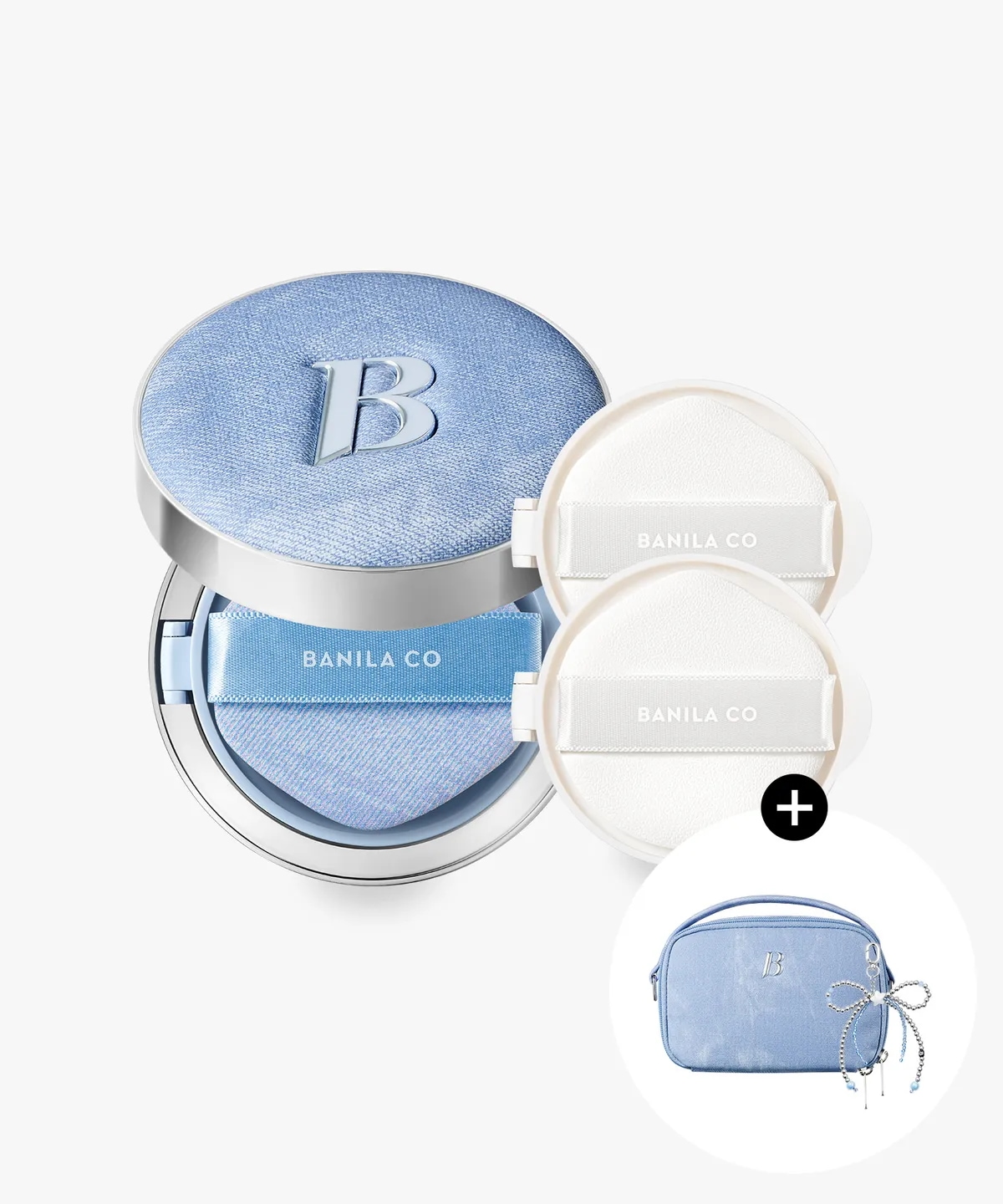 [デニムエディション] カバーリシャス アルティメット ホワイトクッション(本品)+おかわり2個