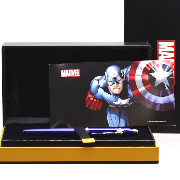 CROSS MARVEL クロス ボールペン マーベルコレクション キャプテン・アメリカ ボールペン ブルー シルバー / 043311 新品