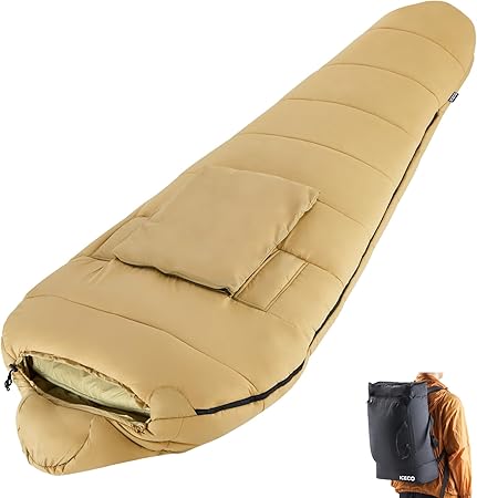寝袋 シュラフ マミー型 -25度耐寒・両手出せる可能・着脱式ハンドウォーマー・収納リュックサック付き 洗濯機可 軽量 コンパクト収納 アウトドア キャンプ トレッキング 登山 車中泊 防災避難