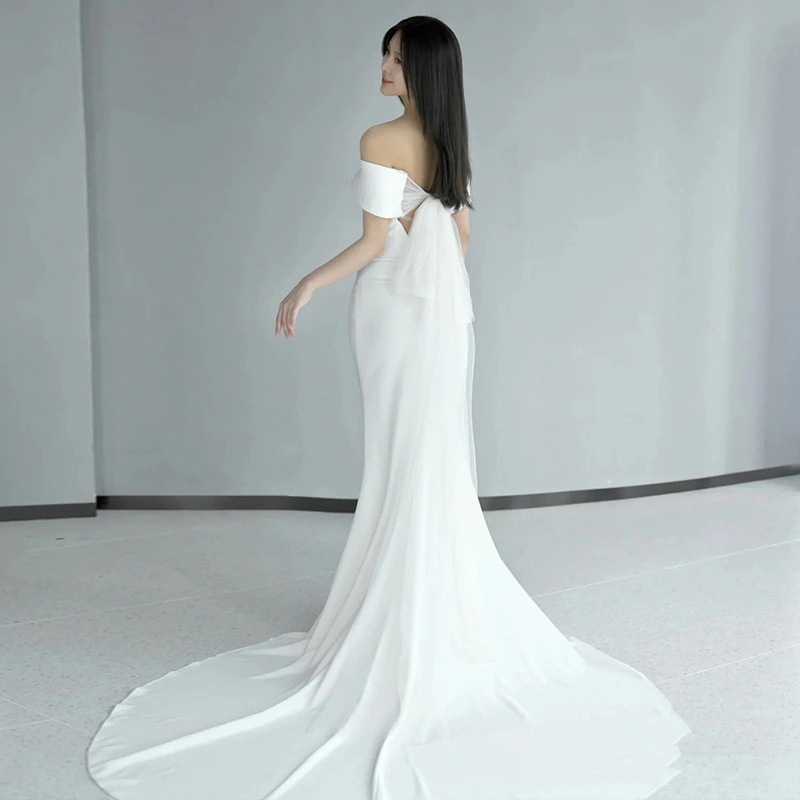 高級感 結婚式 ロングドレス 白 ワンピース 気質 結婚式ワンピース パーティードレス2025大人気 ドレス 花嫁ロングドレス 韓国ファッション76 新作 ウェディングドレス