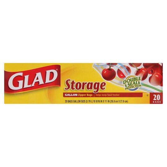 Glad storage best sale gallon zipper bags