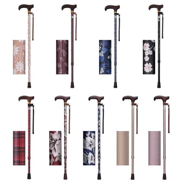 杖 ステッキ 伸縮 男性 女性 無地 花柄 チェック柄 おしゃれ デザイン 柄 介護 歩行 補助 敬老の日 介護用品 歩行サポート