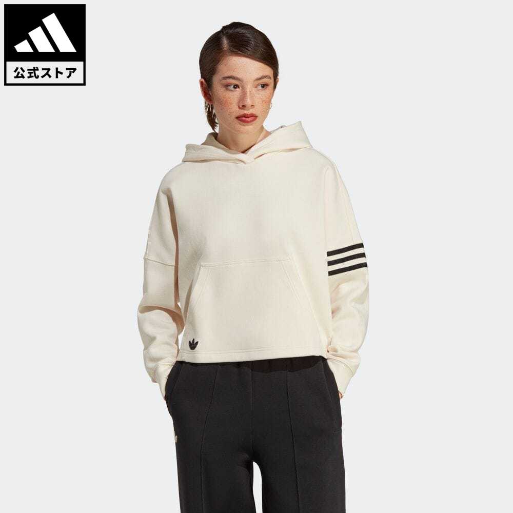 パーカー オリジナルス レディース ウェア服 トップス パーカー(フーディー) スウェット（トレーナー） 白 ホワイト トレーナー30%までに制限