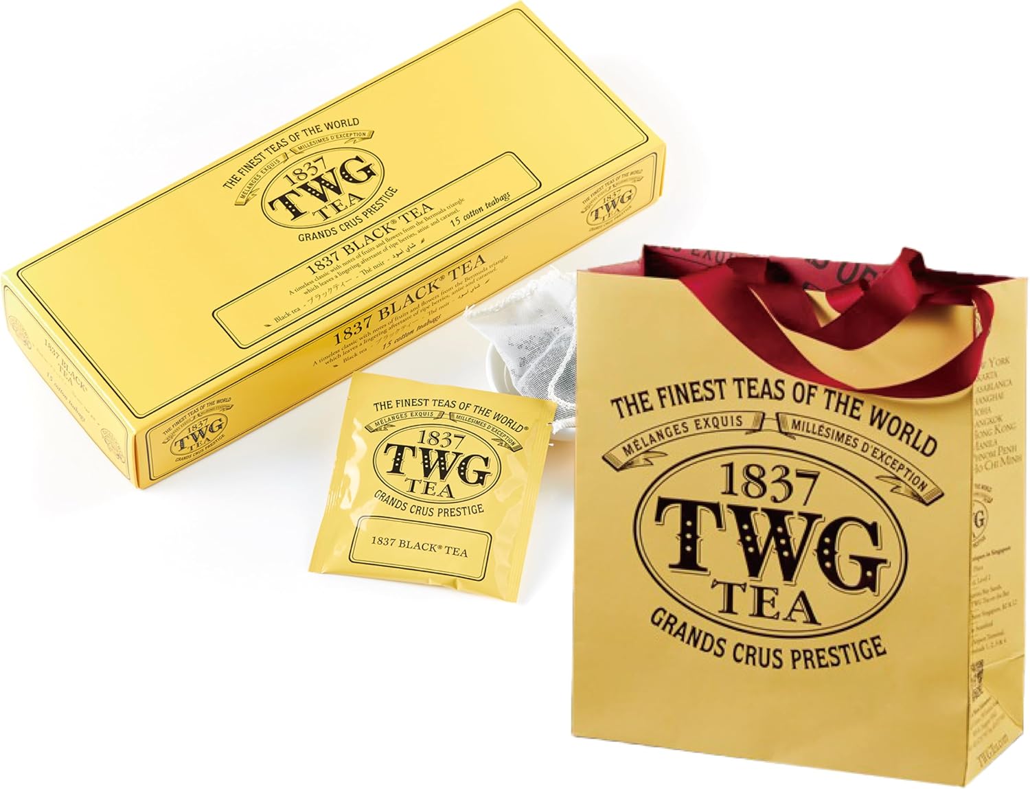 TWG Tea ティーバッグ ギフト 2.5g×15個入り TWG Teaラッピング＆紙袋付 1837 Black Tea