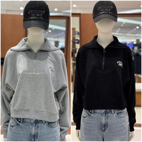 女性ハーフジップベーシックマンツーマン_US