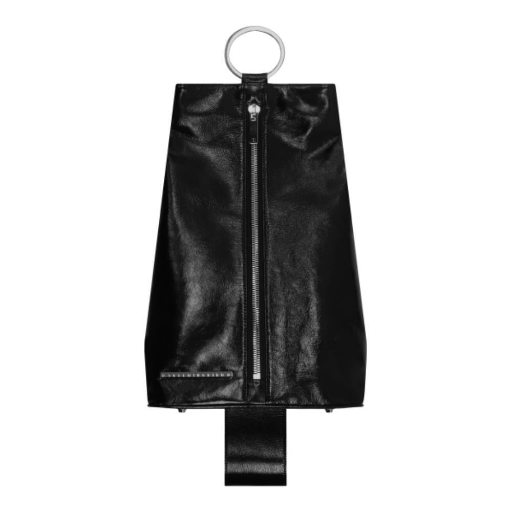 TREEMINGBIRD 2Way Carried O Ring Leather Bag Black TM2