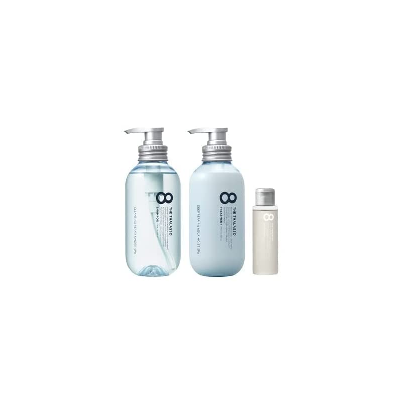 エイトザタラソ モイストシャンプー&モイスト トリートメント ミニプレシャンプー付き スパ限定キット2022 475mL 80mL ボトル