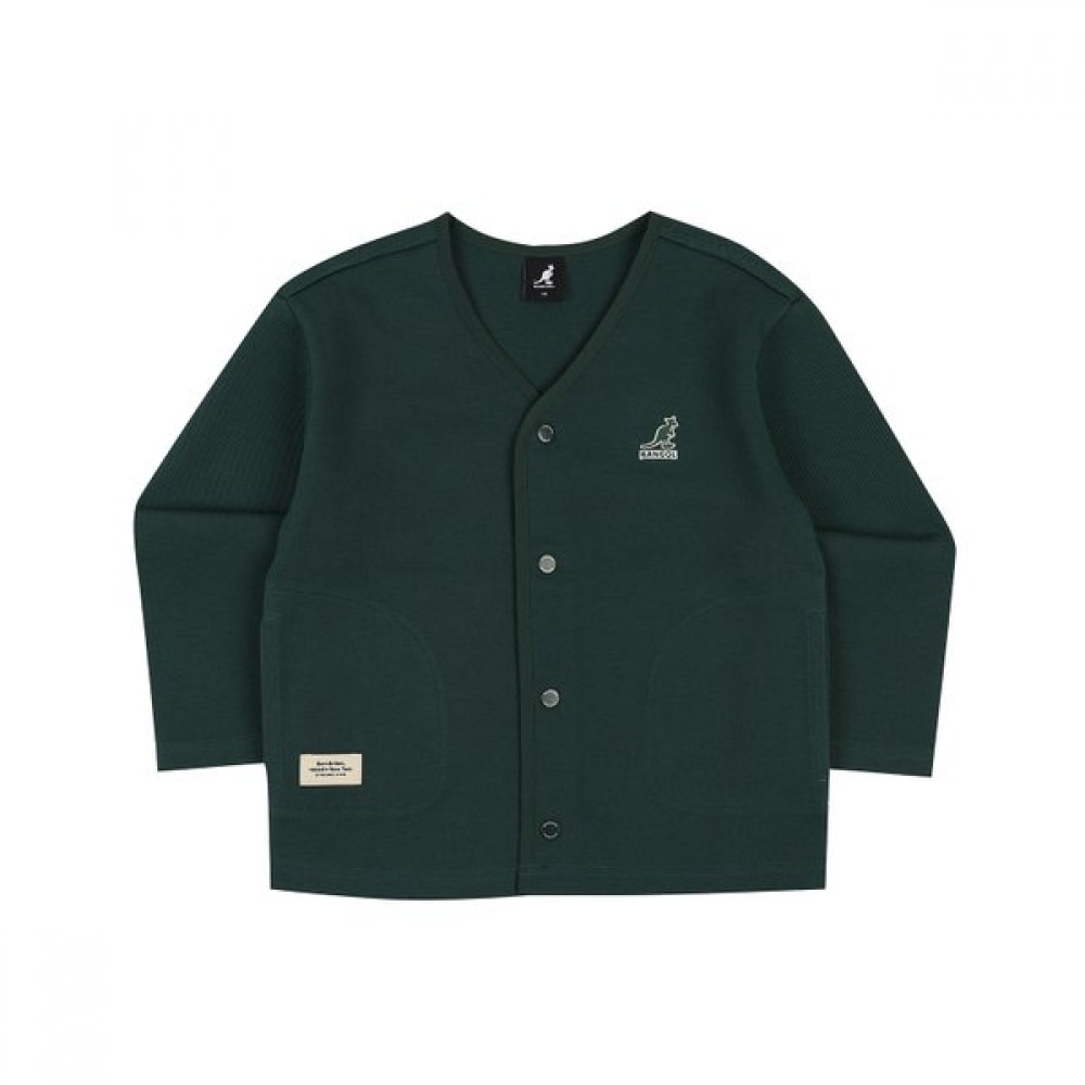 KANGOL KIDS リードジャージカーディガン ダークグリーン SA 0001