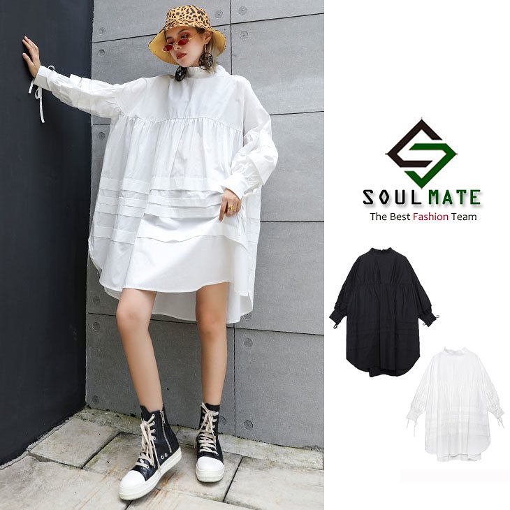 Qoo10 1917 ボリュームのあるシルエットと蝶々結びのボ レディース服