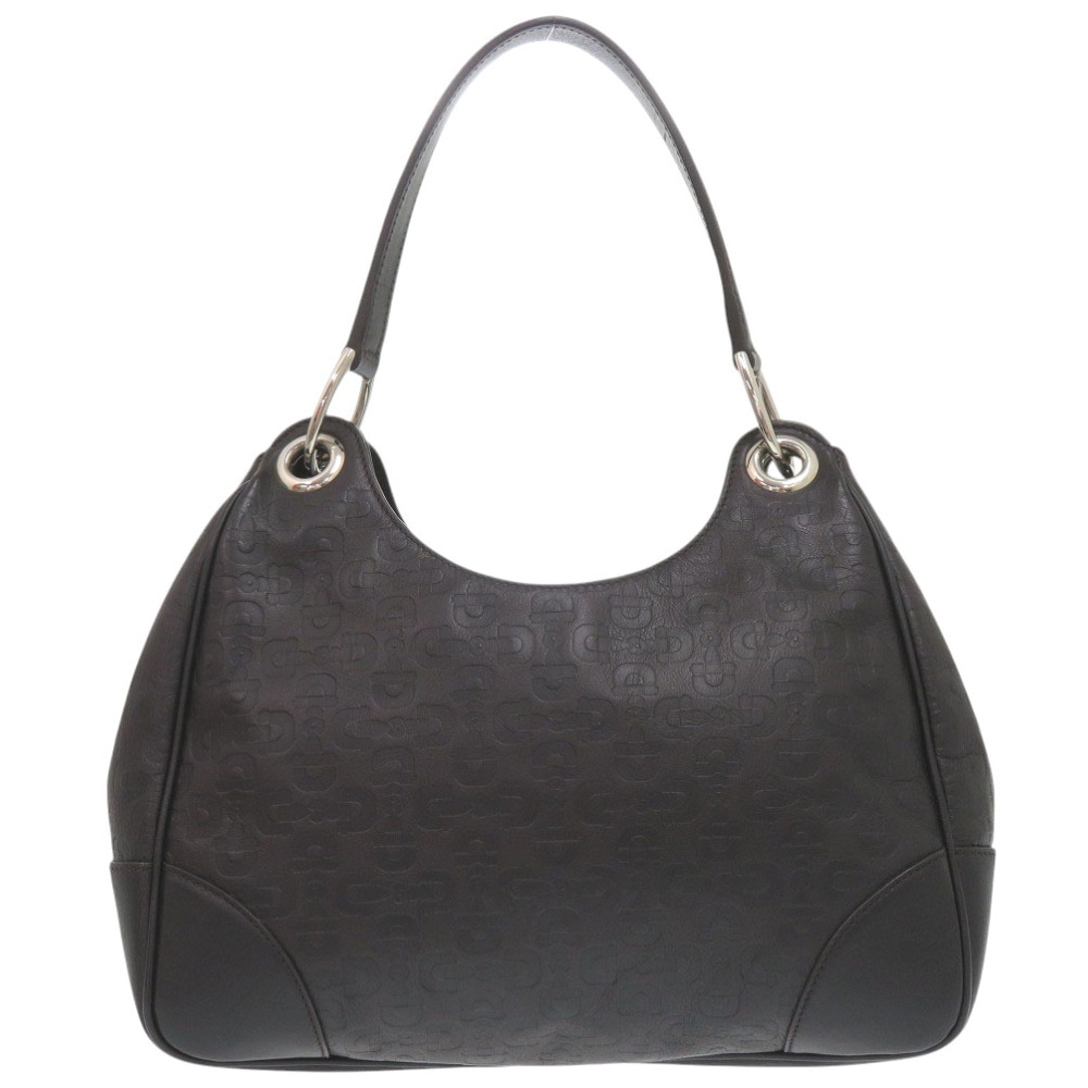 美品 257265 ショルダーバッグ レザー ブラック 0635【中古】 レディース