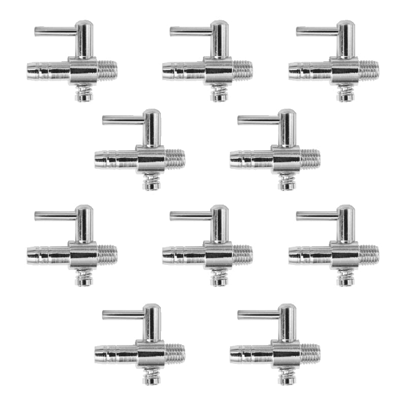 【めだかブリーダー監修】 一方コック 100個セット ネジ型 エアレーション 分配管 水槽用 空気ポンプ エア
