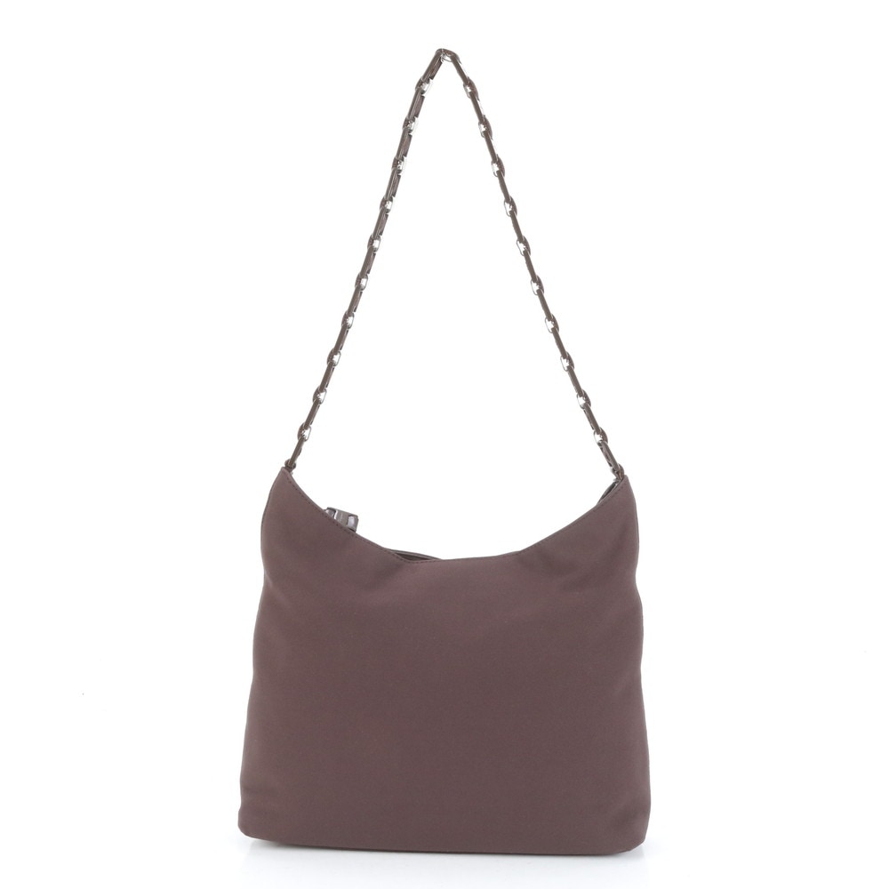 極美品 ヴァラ チェーン レザー×ナイロン ショルダーバッグ 肩掛け トート ハンド レディース ECE CP16-5 中古