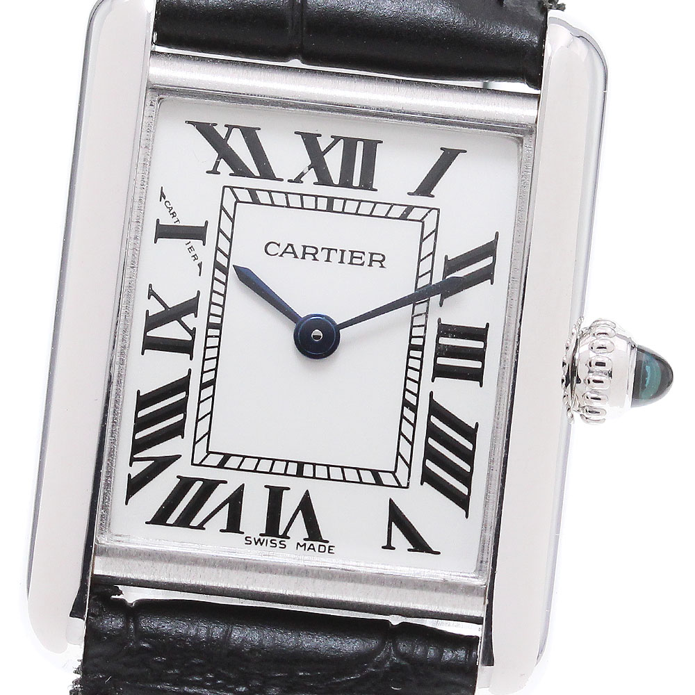 カルティエ CARTIER W1541056 タンク ルイ SM K18WG クォーツ レディース 良品 _862670【中古】