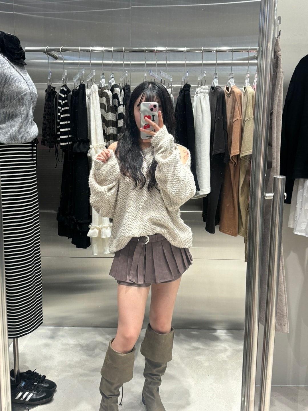 (か弱いフィットオーナー所蔵!!) パピ アンバランス 切開 ニット