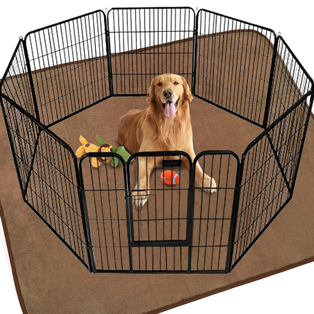 犬 猫用洗えるペットシーツ おしっこパッド ペット用 下敷き マット 速乾 滑り止め加工 介護シーツ 洗 濯 機で丸洗い 繰り返し利用可能（ブラウン182x182cm 2枚セット）