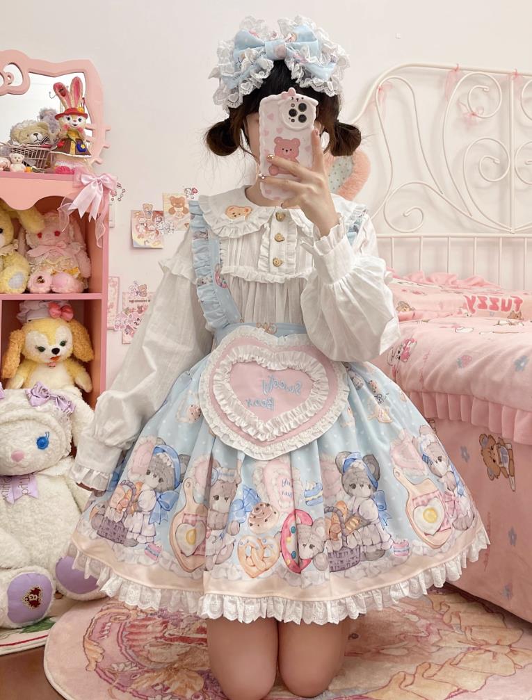 【新作登場 最安値!】156ロリータ ワンピーススカート　 ゴスロリ コスプレ メイド服 コスチューム 文化祭 学園祭 衣装 仮装 ハロウィン おすすめ 可愛い ドレス　日常　写真　舞台　花