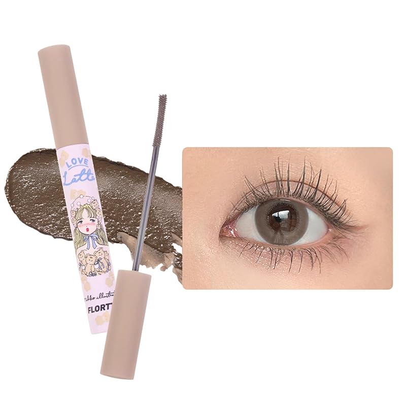 Flortte マスカラ ウォータープルーフ 繊維配合 ブラシタイプ にじみにくい カールキープマジック ロング 使いやすい まつ毛 カラーマスカラ 単品4g (03)