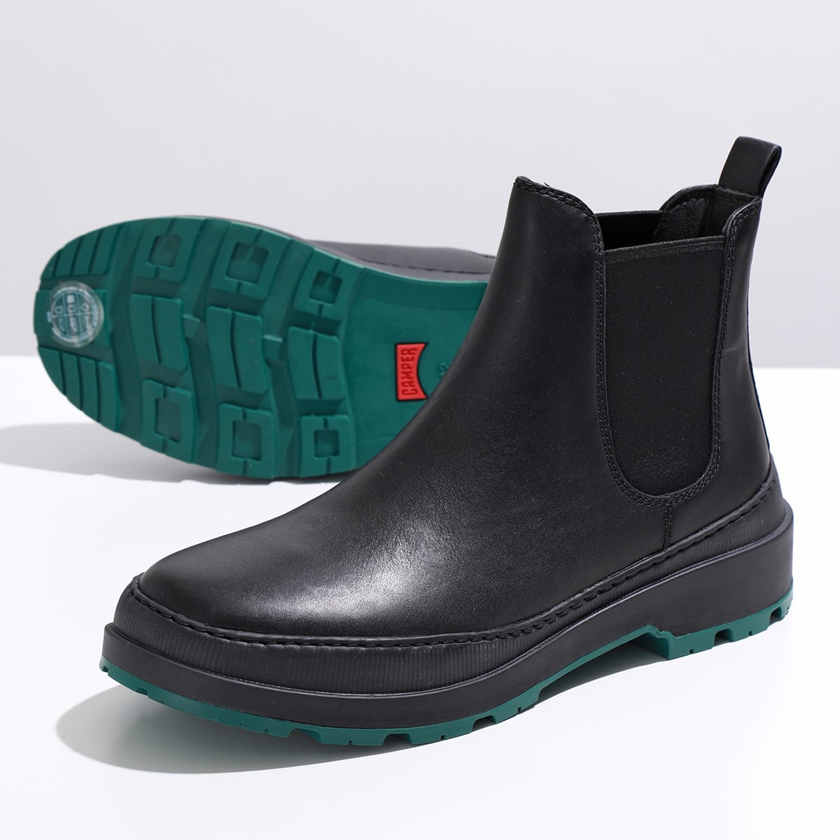 CAMPER カンペール ショートブーツ BRUTUS TREK ブルートゥス トレック K300435 メンズ サイドゴア レザー ラウンドトゥ シューズ 靴 006/Black